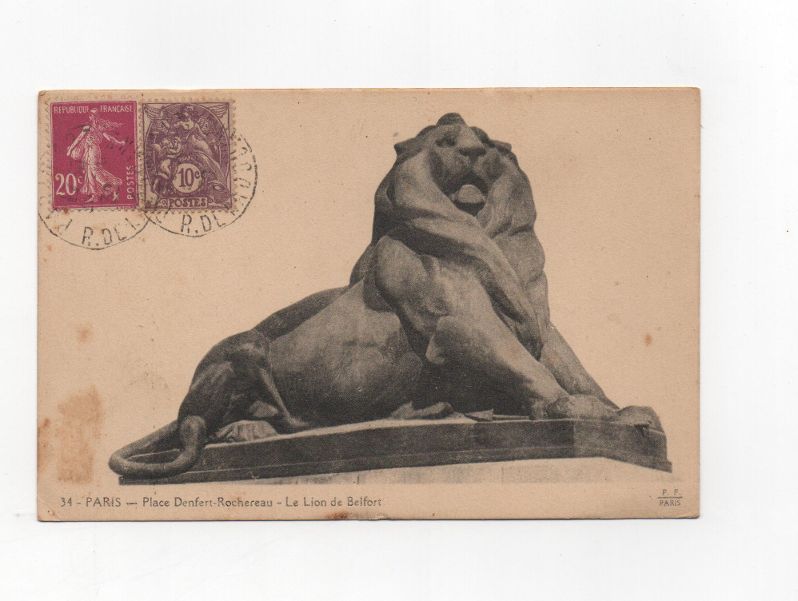 FRANCIA POSTAL N-45 LELION DE BELFORT 